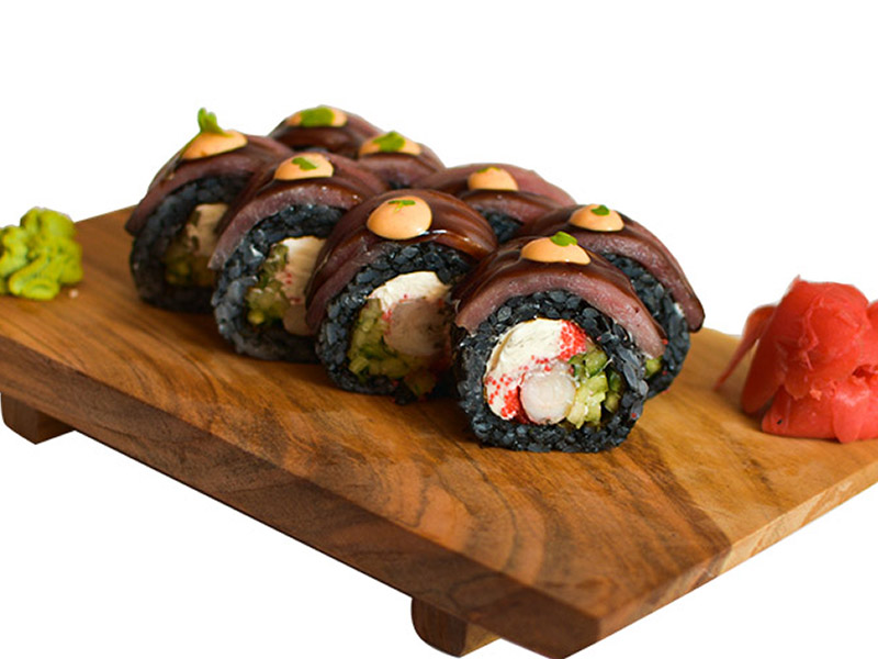 рол суші чорний дракон з тунцем та криветкою Тернопіль Fish Sushi
