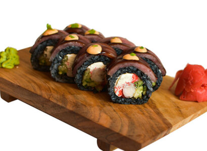 рол суші чорний дракон з тунцем та криветкою Тернопіль Fish Sushi